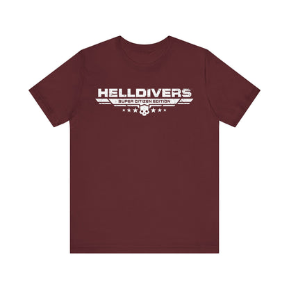 Helldivers Super Citizen Edition with Cup of Liber Tea on the back Soft Cotton Unisex T-Shirt