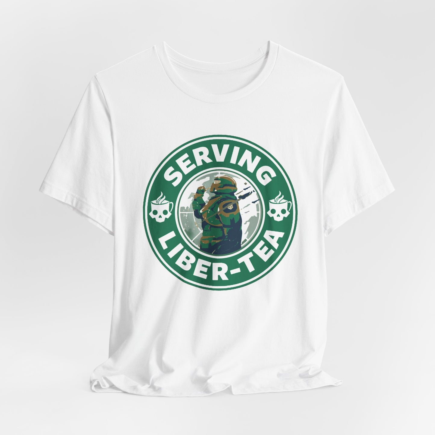 Cup of Liber-Tea Helldiver's Super Citizens Trendy Drink. Sweet Liberty My Leg I need this Shirt! Bella Canvas Unisex Tee