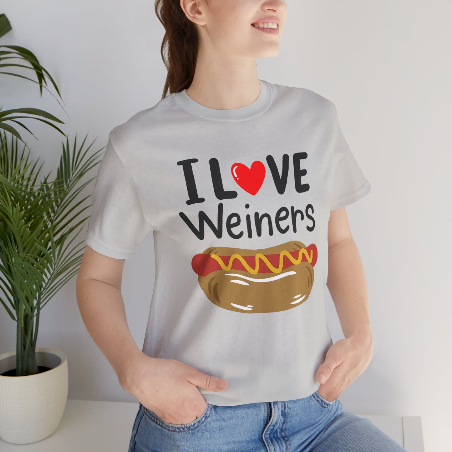 I love Wieners July 4th American Hot Dog T shirt