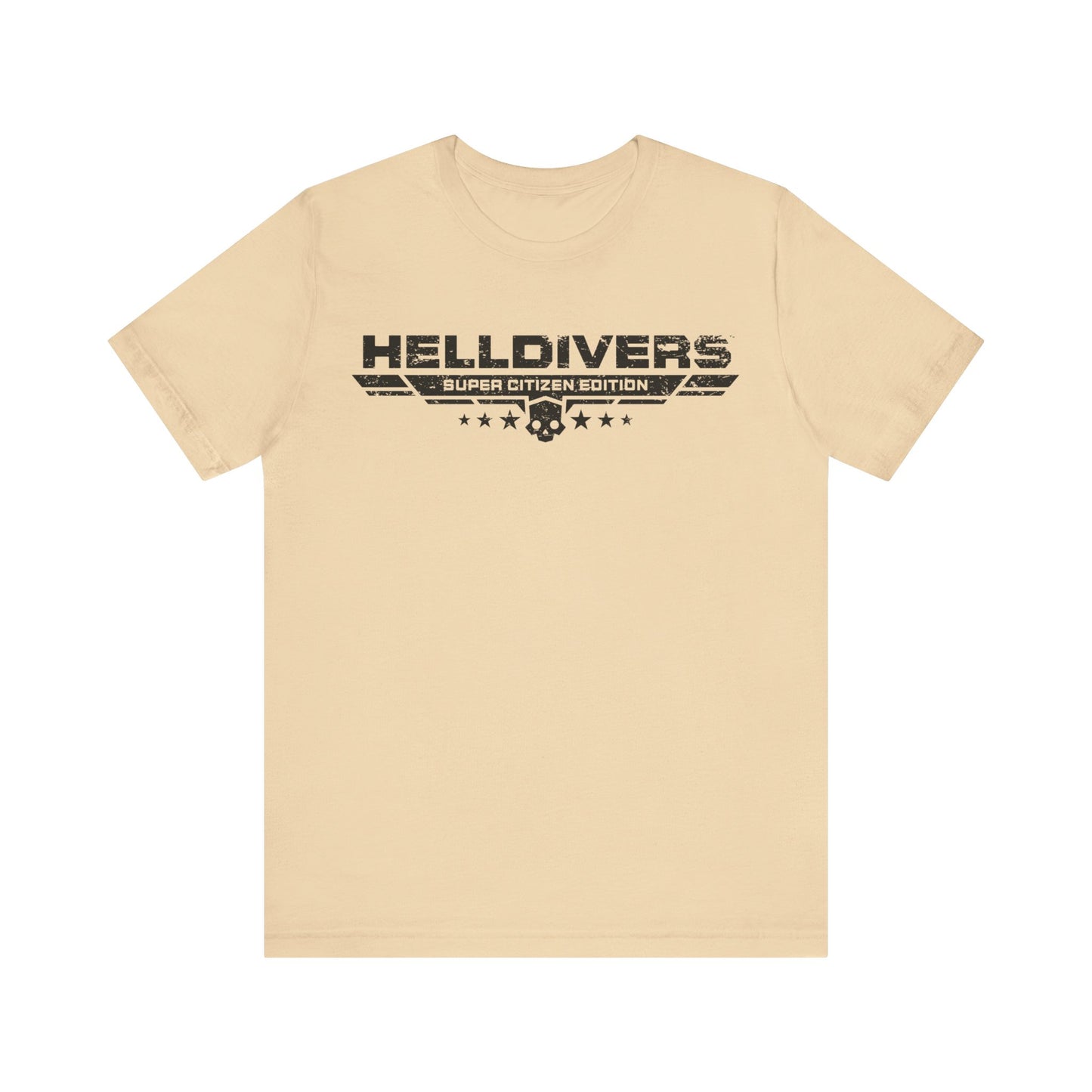 Helldivers Super Citizen Edition with Cup of Liber Tea on the back Soft Cotton Unisex T-Shirt