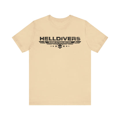 Helldivers Super Citizen Edition with Cup of Liber Tea on the back Soft Cotton Unisex T-Shirt