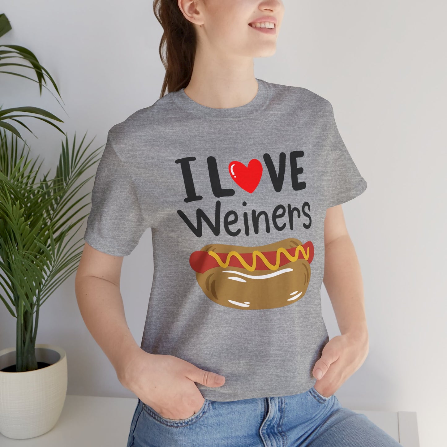 I love Wieners July 4th American Hot Dog T shirt