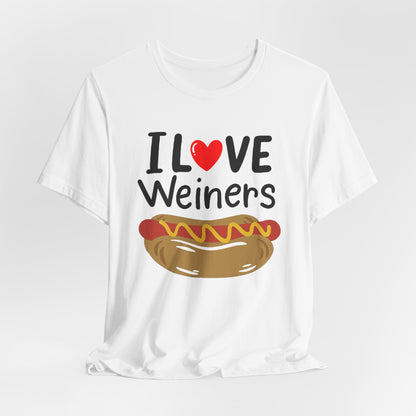 I love Wieners July 4th American Hot Dog T shirt