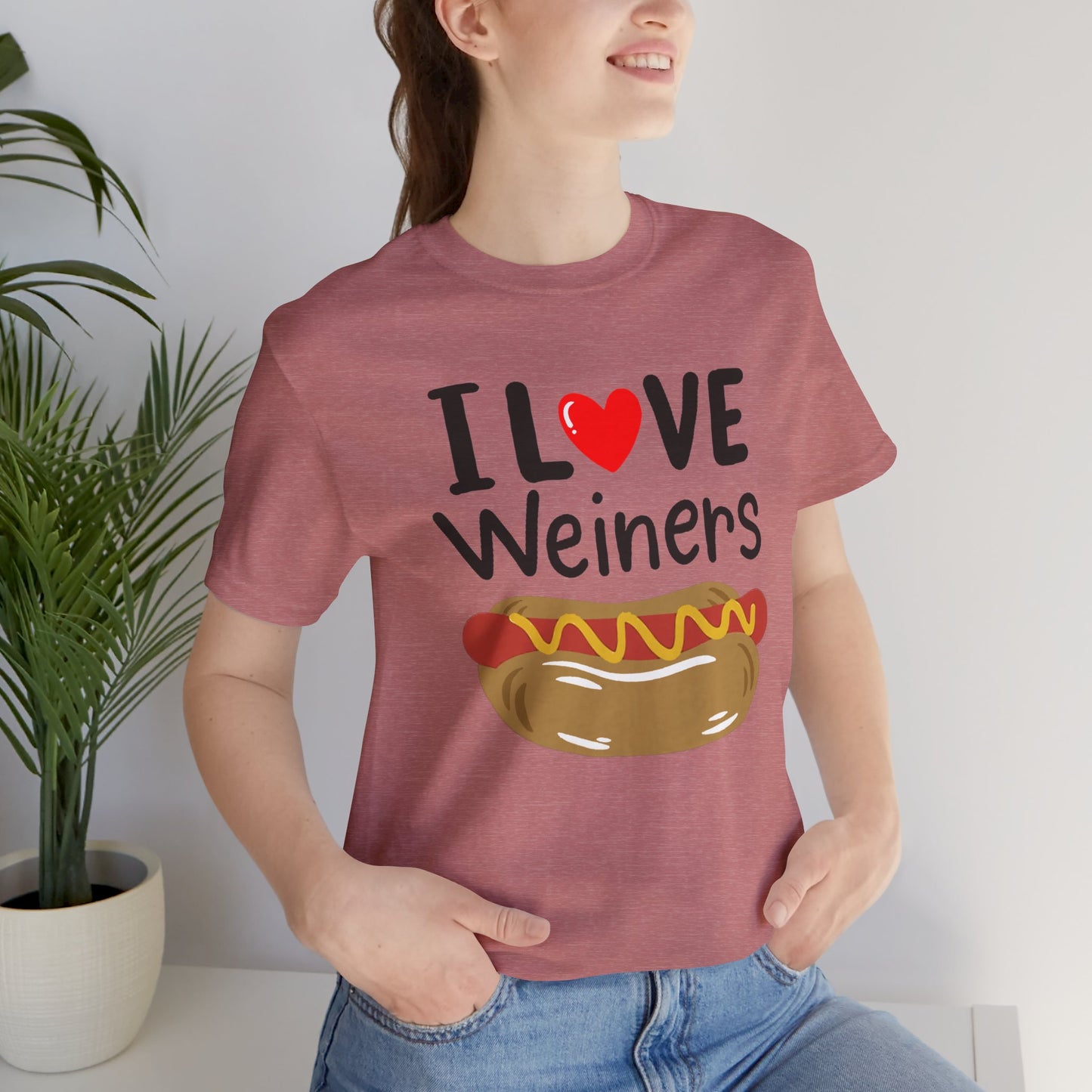 I love Wieners July 4th American Hot Dog T shirt