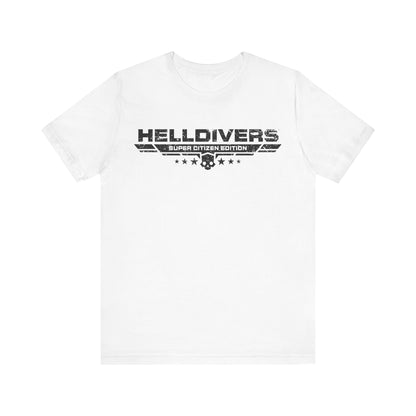 Helldivers Super Citizen Edition with Cup of Liber Tea on the back Soft Cotton Unisex T-Shirt