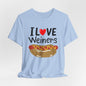 I love Wieners July 4th American Hot Dog T shirt