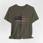 American Flag Distressed July 4 America Flag Worn USA Flag Unisex Bella Canvas Soft Cotton Short Sleeve Tee