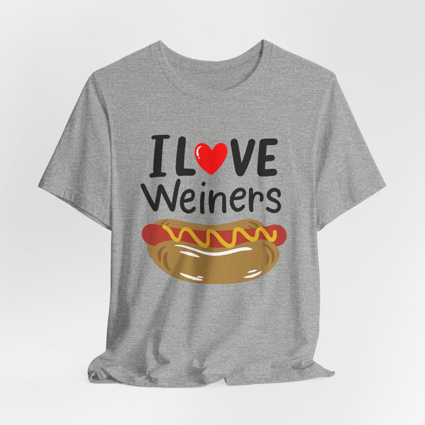 I love Wieners July 4th American Hot Dog T shirt