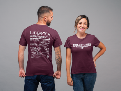 Helldivers Super Citizen Edition with Cup of Liber Tea on the back Soft Cotton Unisex T-Shirt