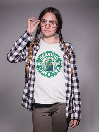 Cup of Liber-Tea Helldiver's Super Citizens Trendy Drink. Sweet Liberty My Leg I need this Shirt! Bella Canvas Unisex Tee